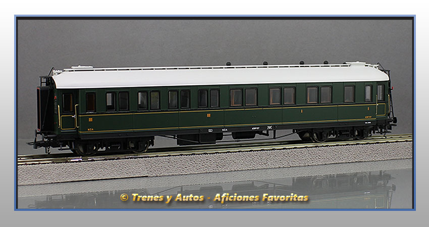 Coche pasajeros verderón Serie 301/344 ACW-37 1ª y 3ª Clase - MZA